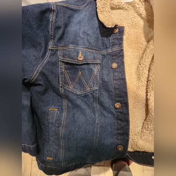 Men's XXL Wrangler Sherpa Denim Jean Jacket - Picture 5 of 10